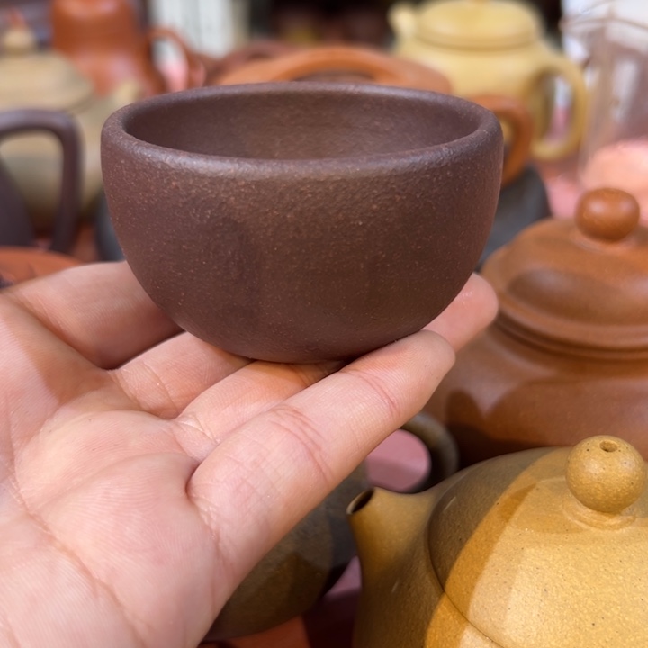 紫砂茶宠天青杯子2只