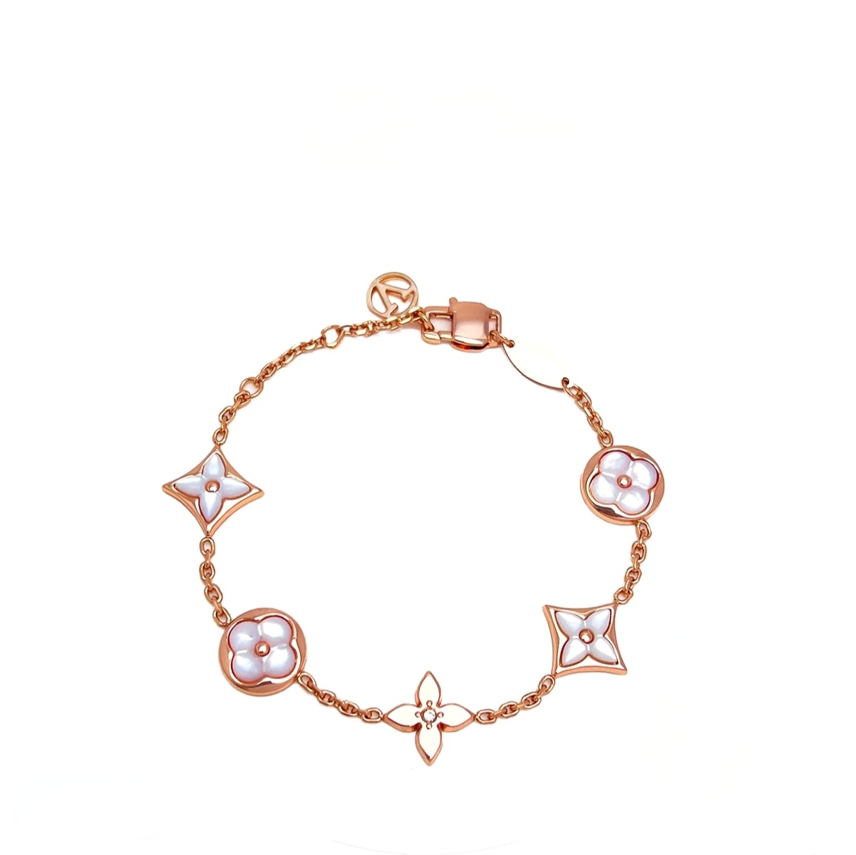 钛钢贝壳手链 法式轻奢名媛粉贝149