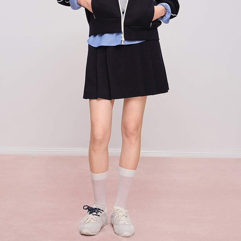 【户外轻运动】卫衣式半身裙甜酷风百褶裙DOUBLOVE贝爱25秋季新款