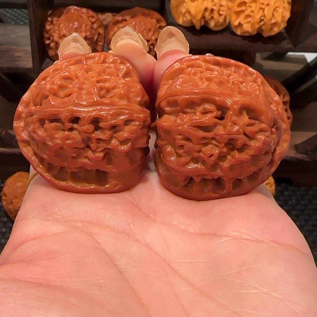 桃核吊坠三角白39精品1228