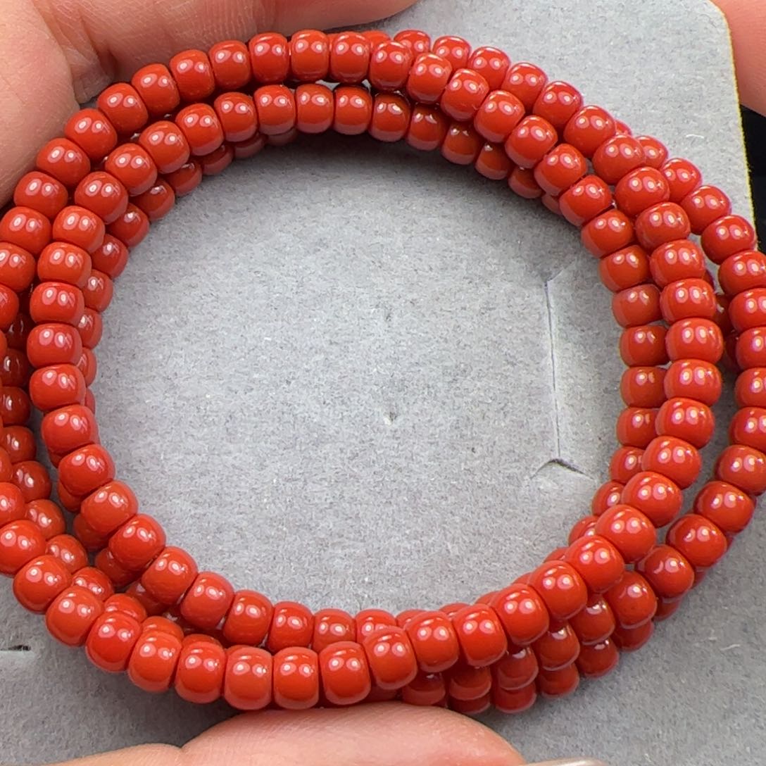 未镶嵌多圈南红玛瑙