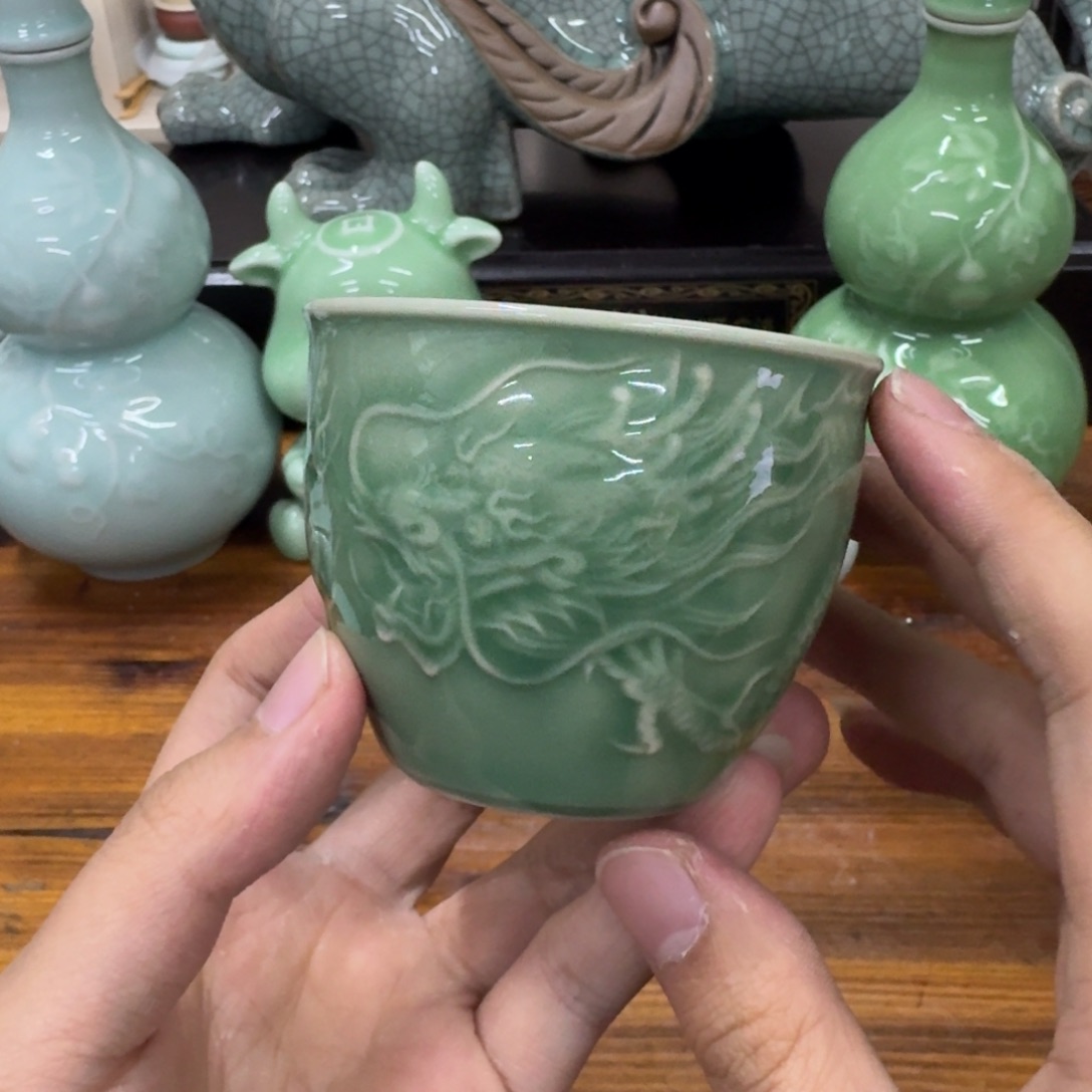 龙泉青瓷茶具微瑕69986