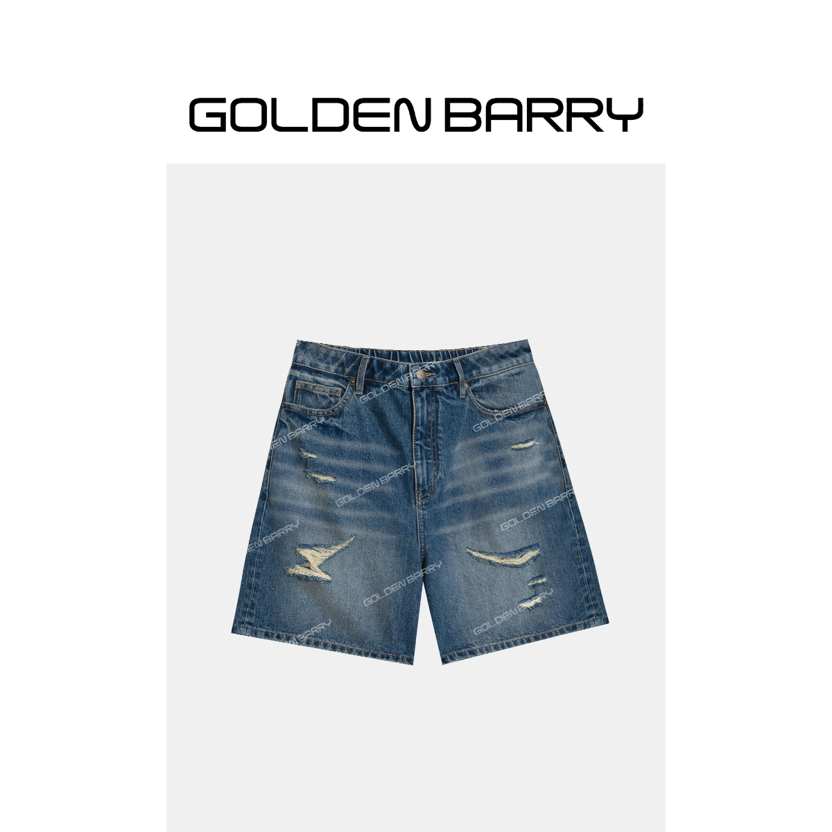GOLDENBARRY|562042破洞休闲牛仔短裤
