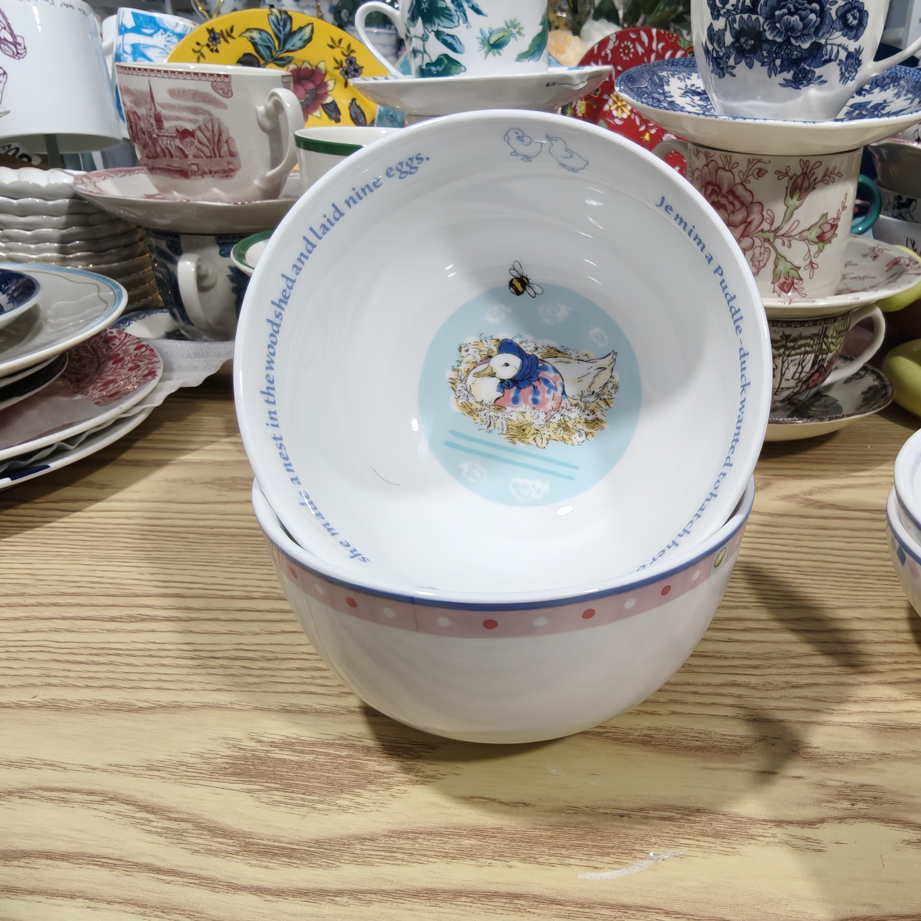 彼得兔两只装  5英寸饭碗面碗碗口直径13㎝高6㎝釉中彩