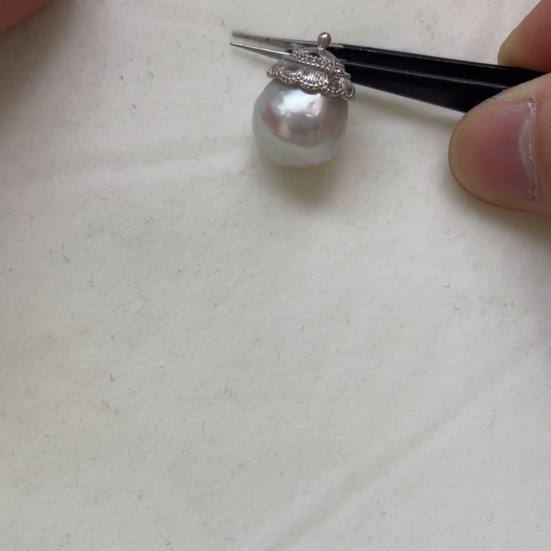 海水珍珠吊坠(不含链)银S925镶嵌