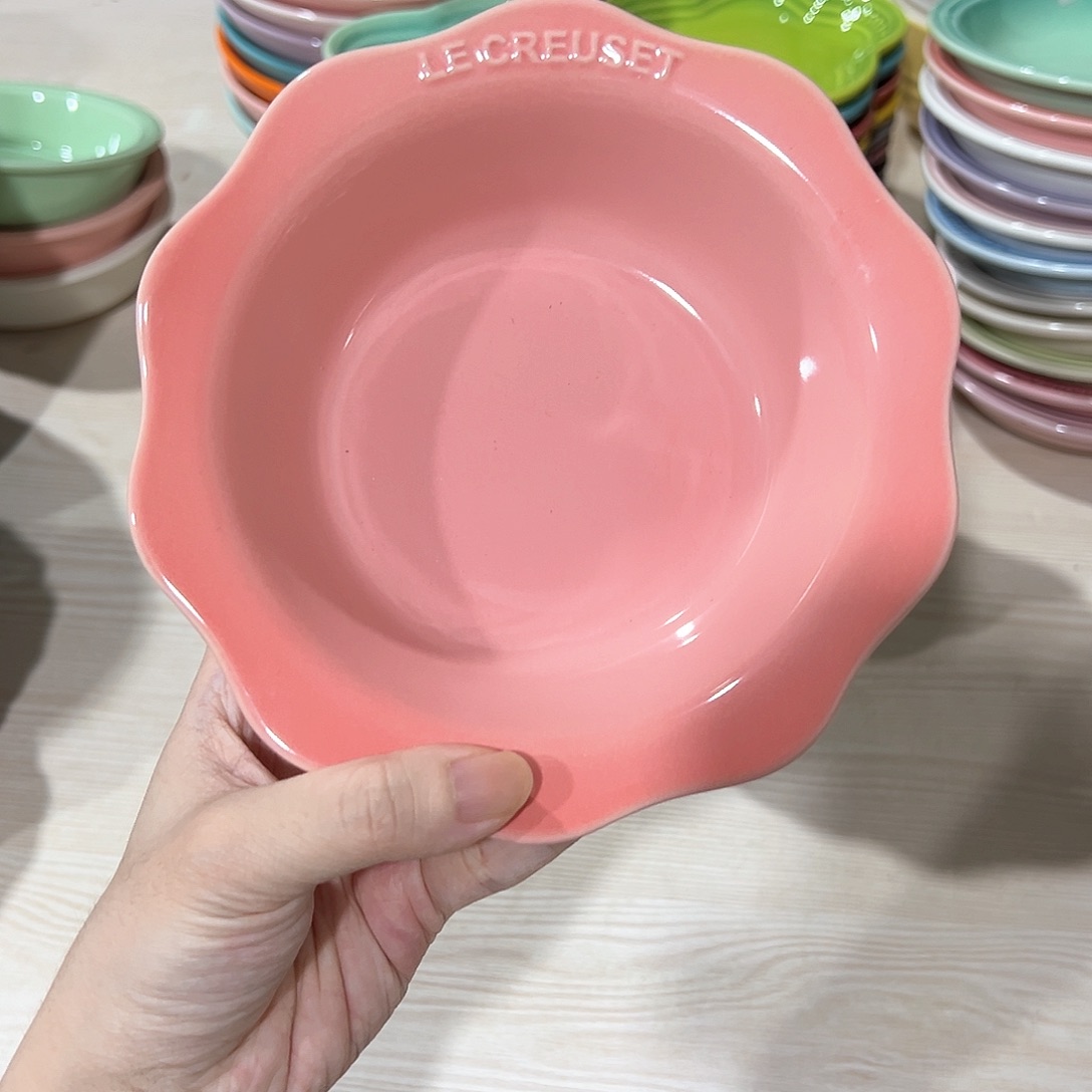 陶瓷×++花边晚 深粉色一个