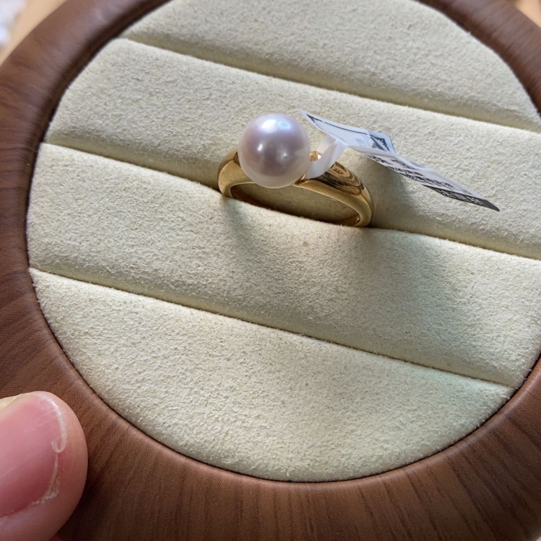 海水珍珠戒指银S925镶嵌
