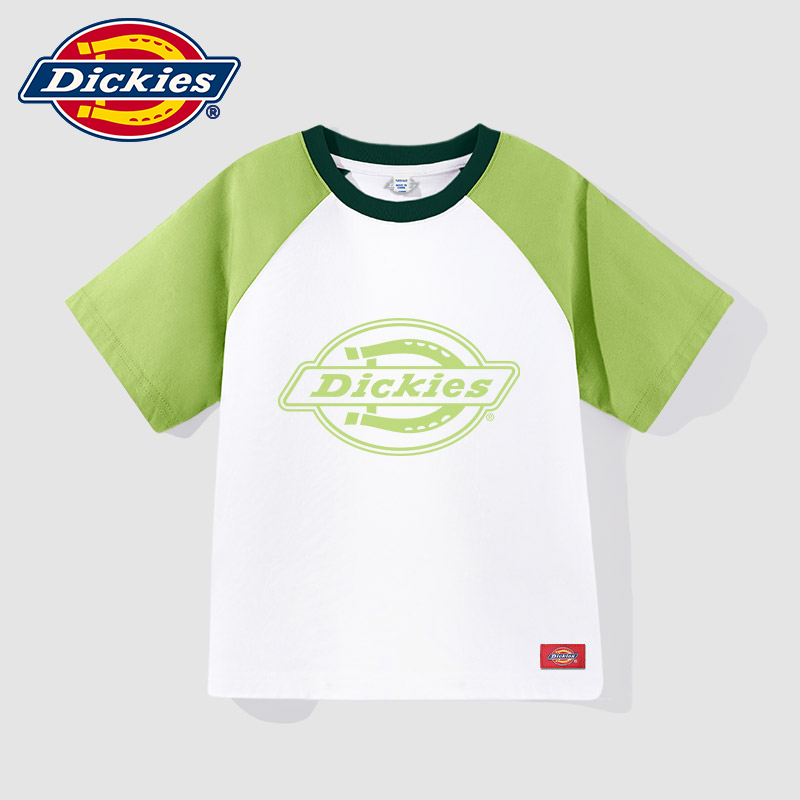 Dickies童装男童短袖夏季儿童2025新款纯棉上衣小童透气运动半袖