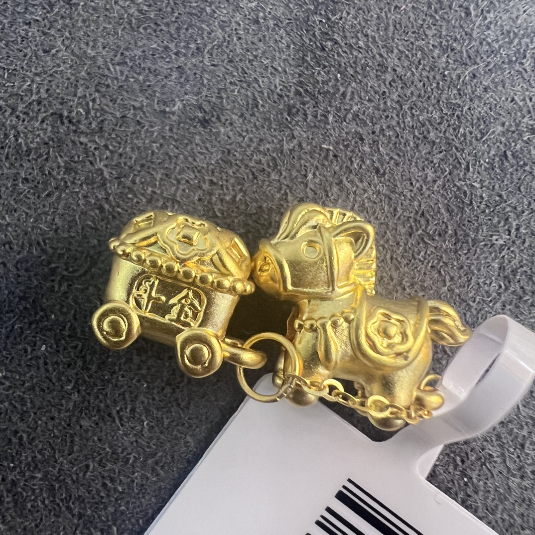 【夏夏专享】足金999 小马拉车 ZP 0.85 攒金有道