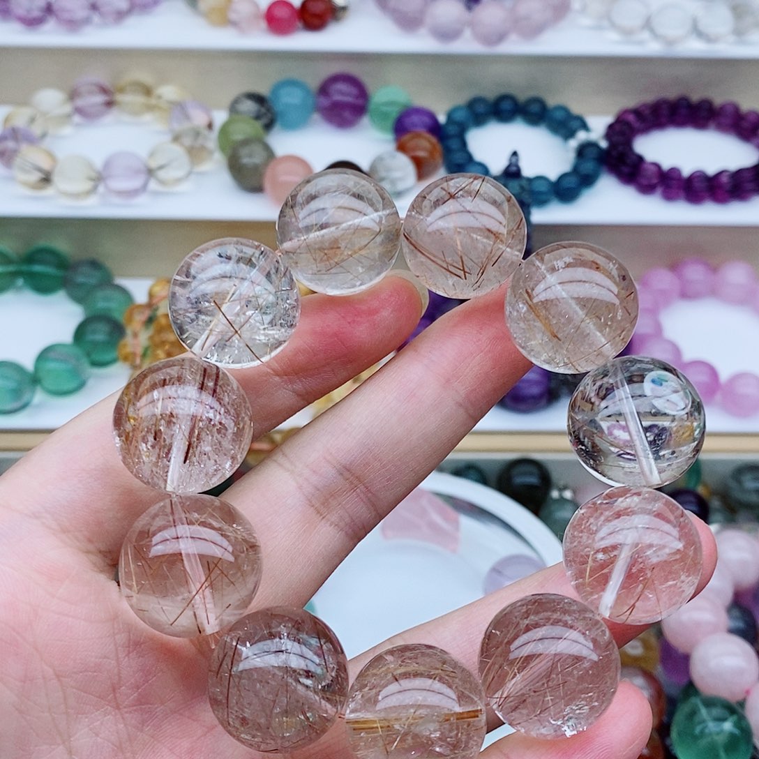 未镶嵌手链烟晶红铜发