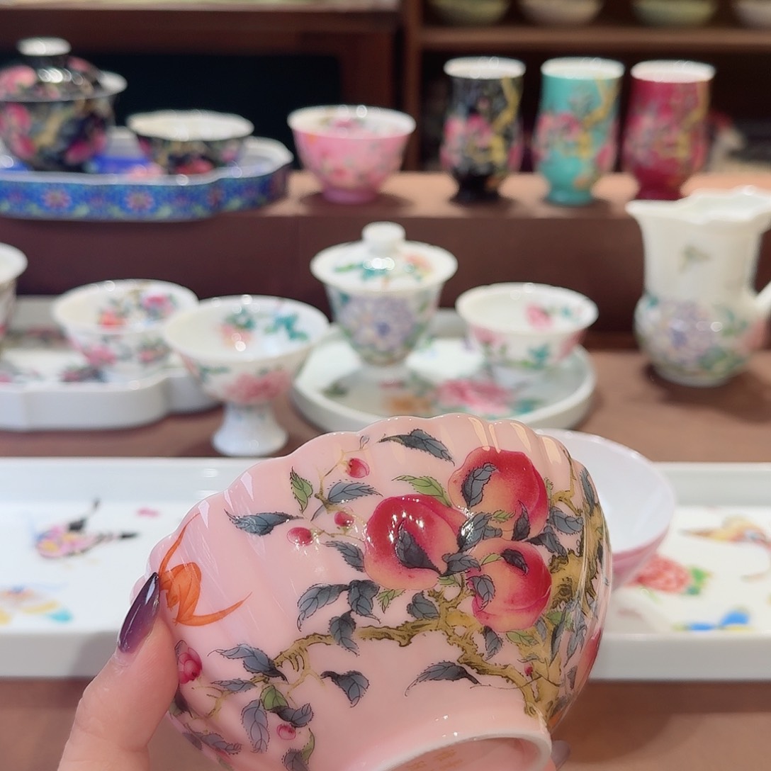 T**a珐琅彩主人杯茶具套装