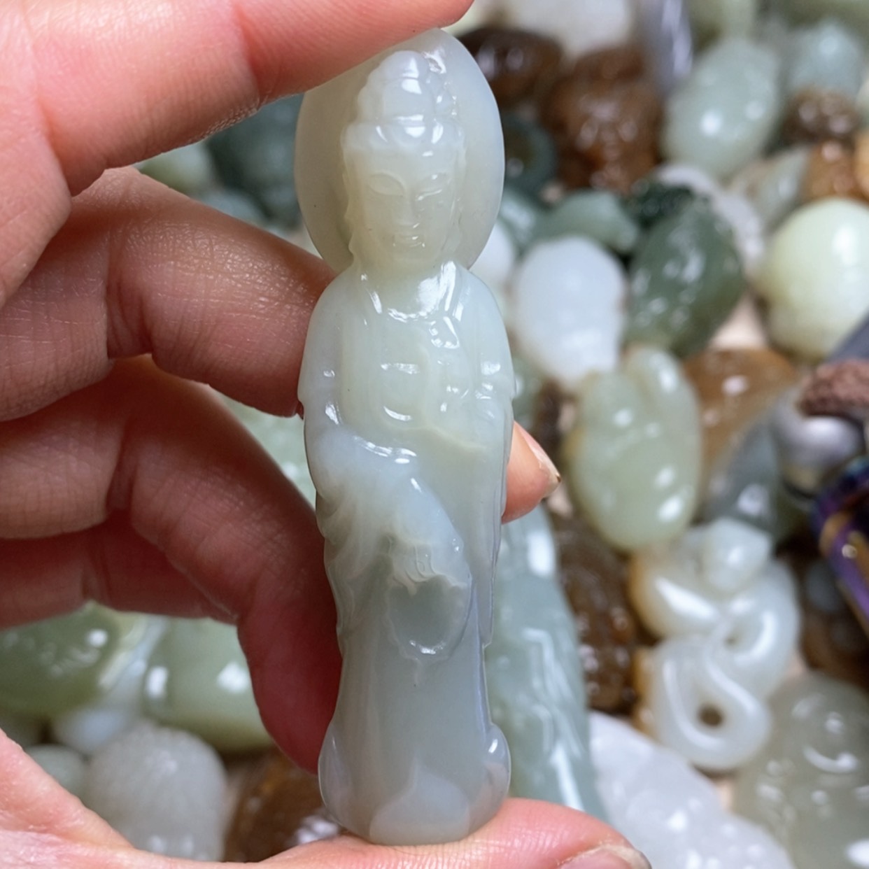 【闪购商品】和田玉挂件未镶嵌张*