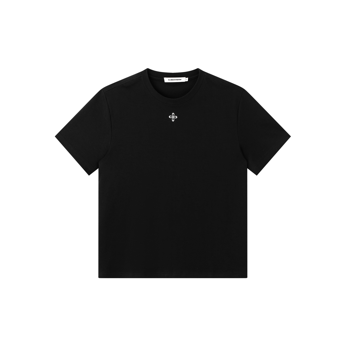 CLIMAX VISION十字花简约时尚圆领短袖T恤舒适百搭休闲情侣tee