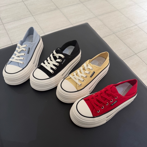 波斐女款百搭休闲帆布鞋两穿宽百搭 311-312-313-314