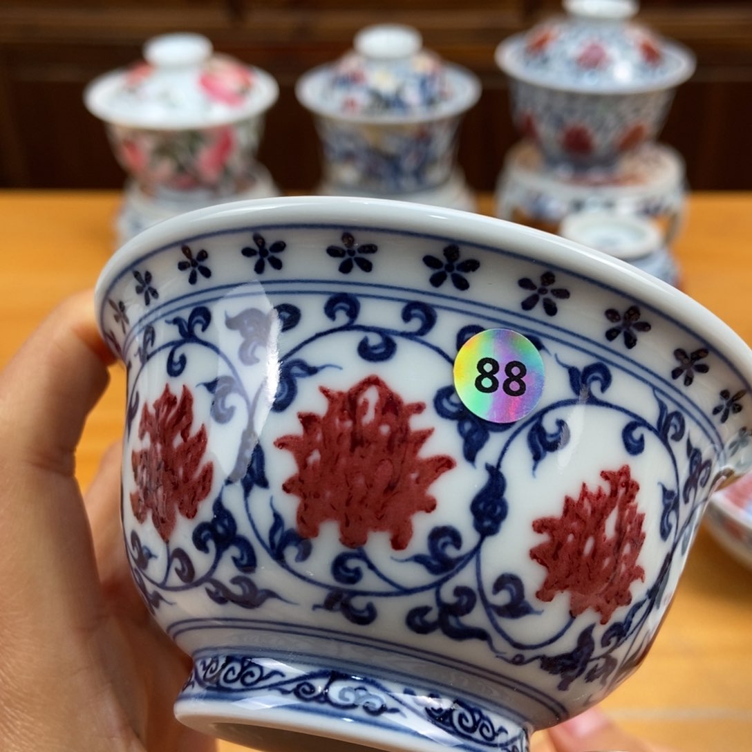 手绘现代茶具非古董