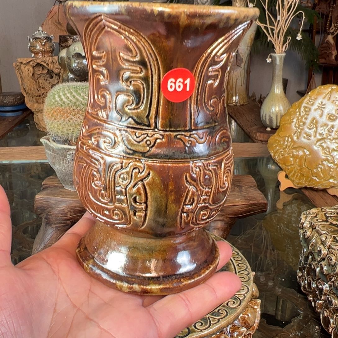 一***易杯661号手捏柴烧啤水杯