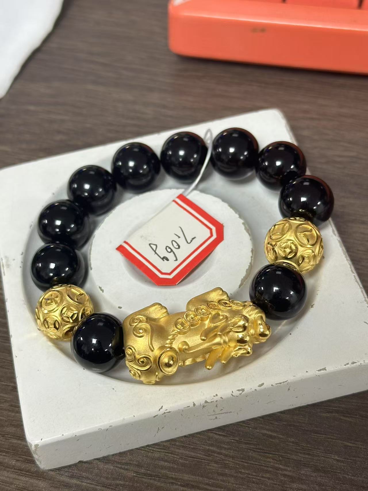 【足金999】卡14转运珠+黄金貔貅