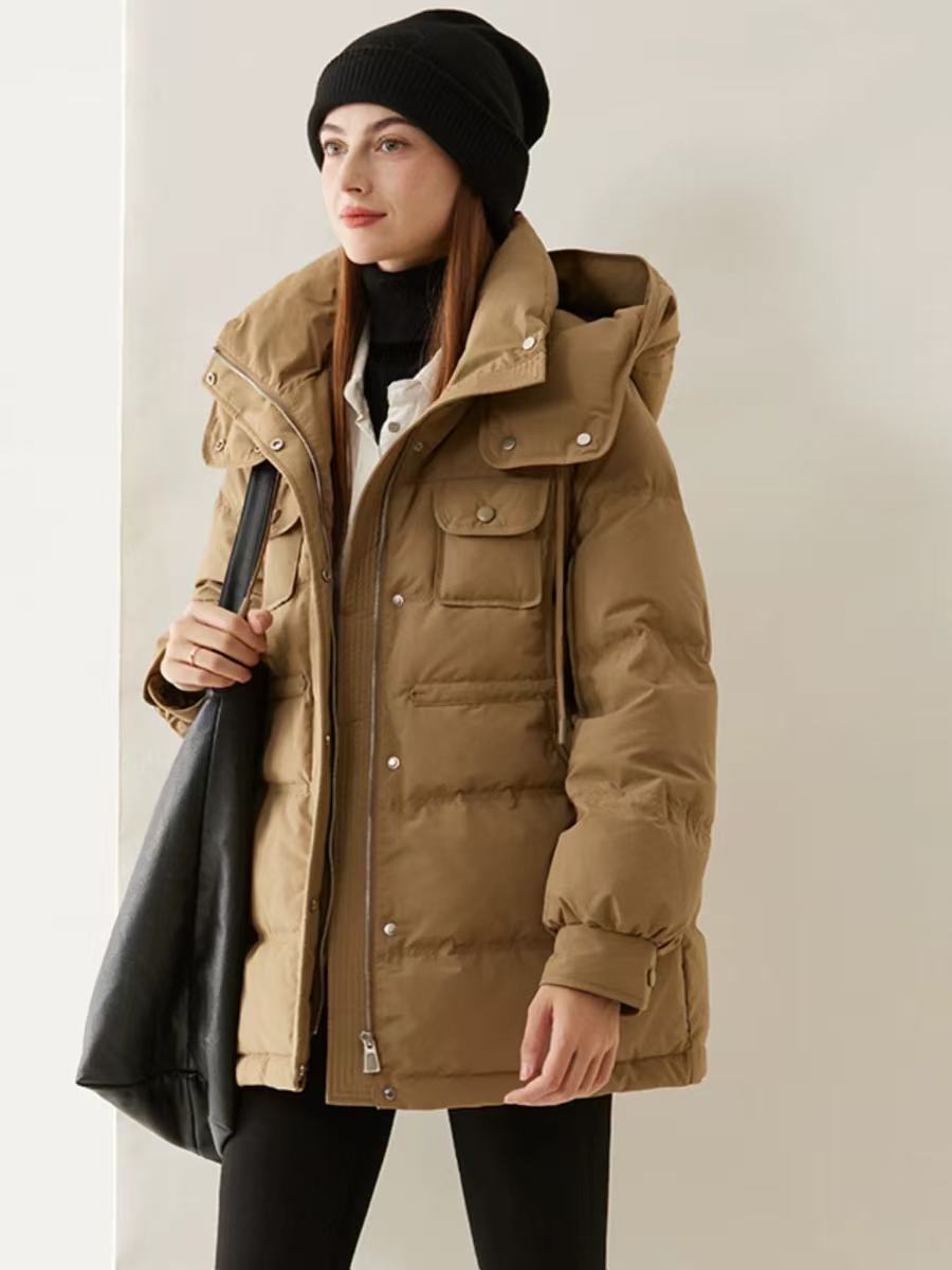 90006#连帽时尚百搭气质羽绒服【D3-3】