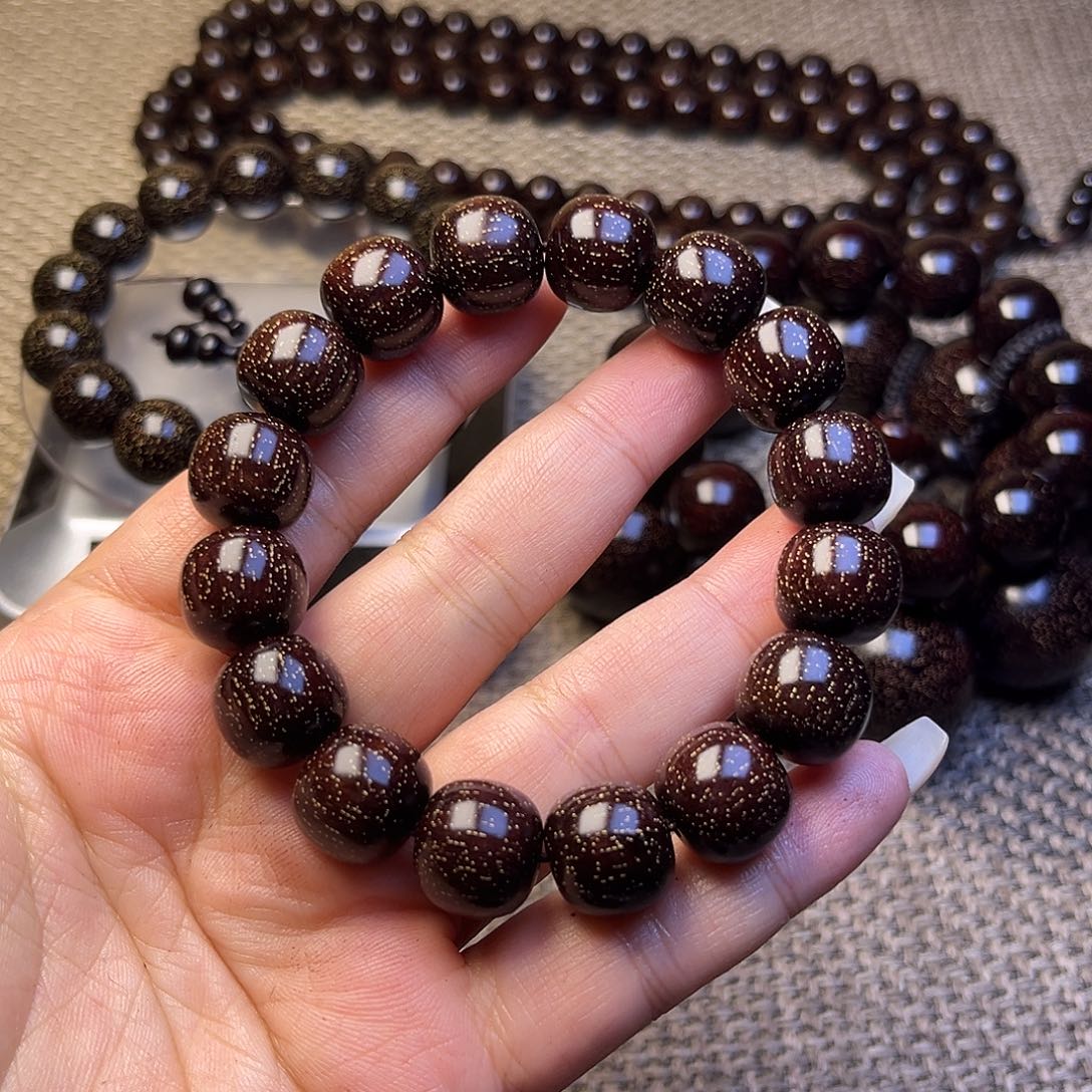 檀香紫檀（小叶紫檀）1.3 1.4老型珠16颗爆星