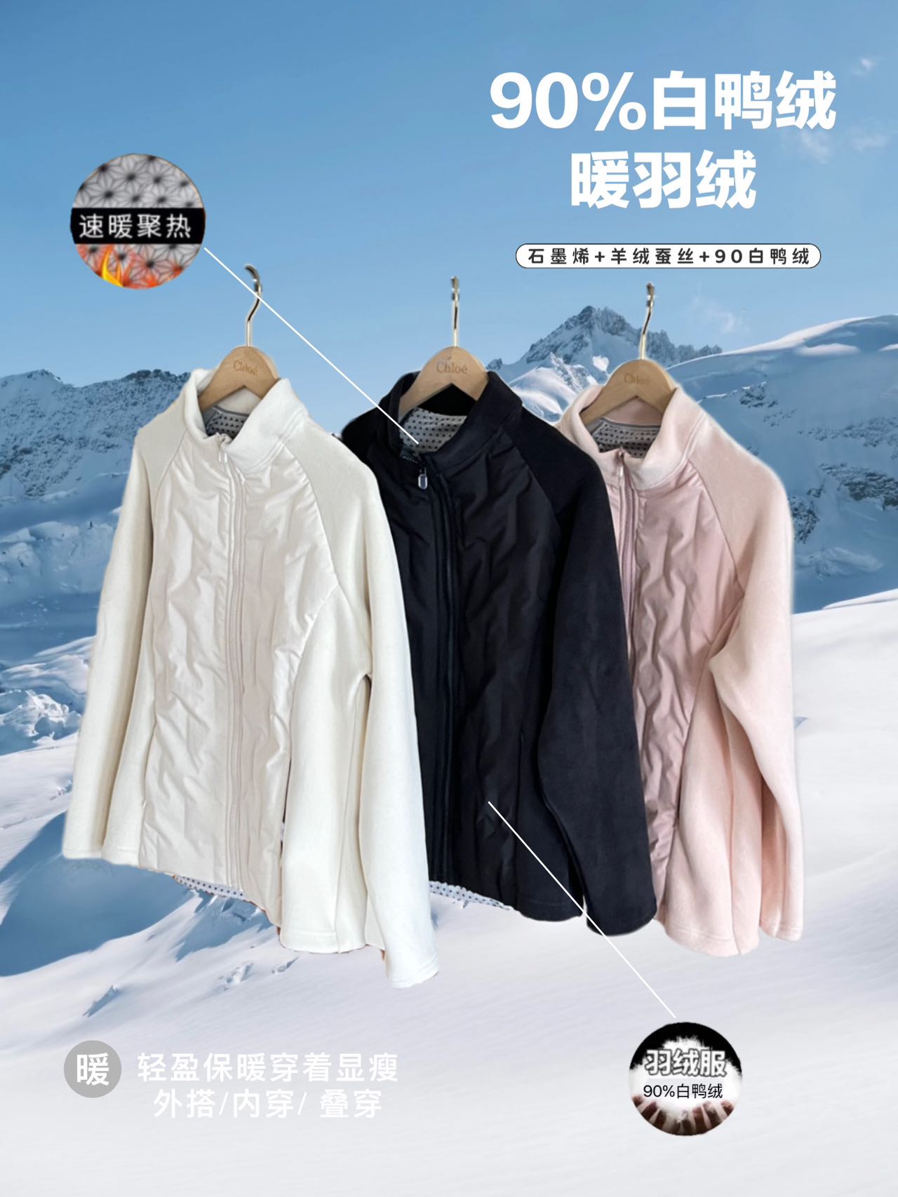 秋冬运动瑜伽轻薄轻盈高绒量羽绒服90白鸭绒小蛮腰修身服内胆外套