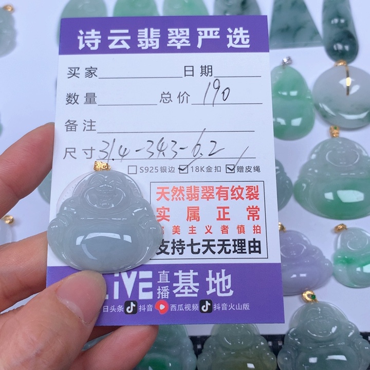 翡翠未镶嵌颈饰天