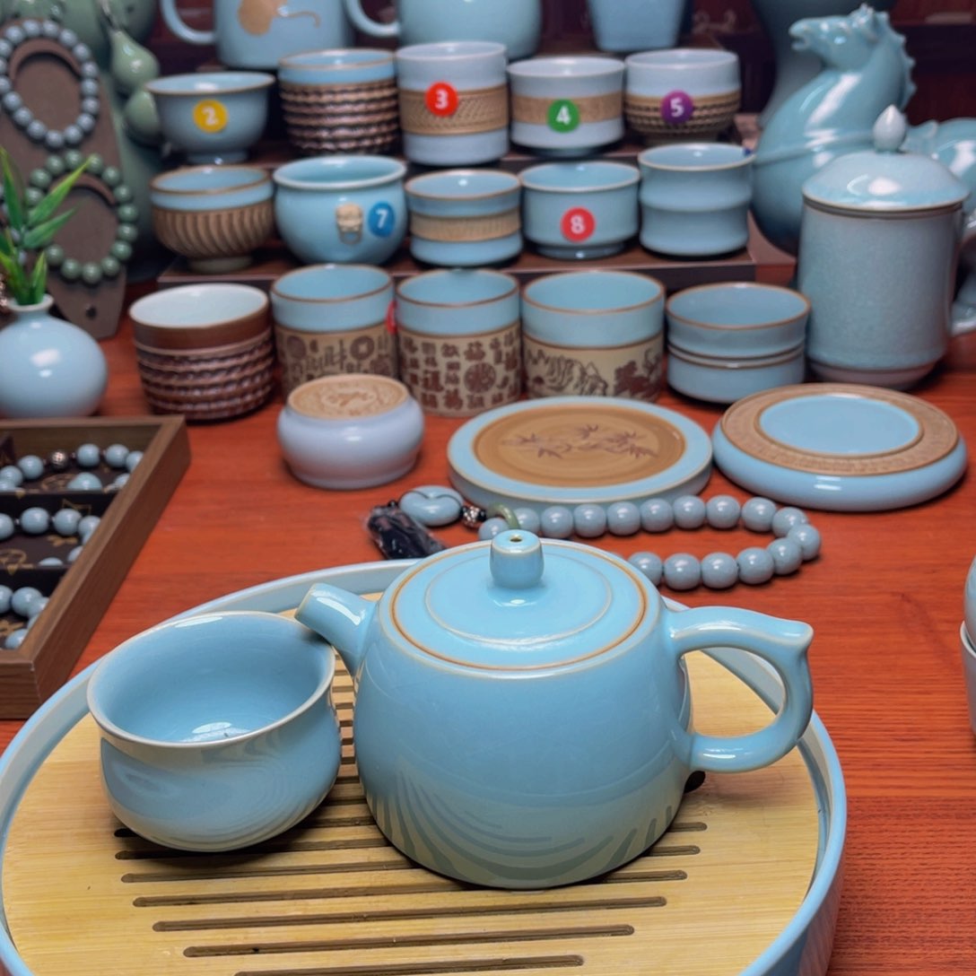 【闪购商品】摆件陶汝州壶，壶杯，壶，壶，杯