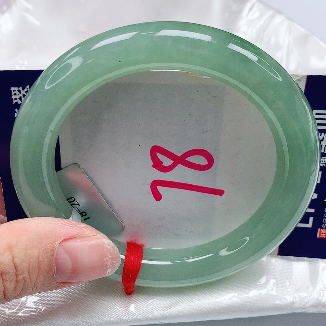 翡翠手镯未镶嵌55圈缅甸天然翡翠A货