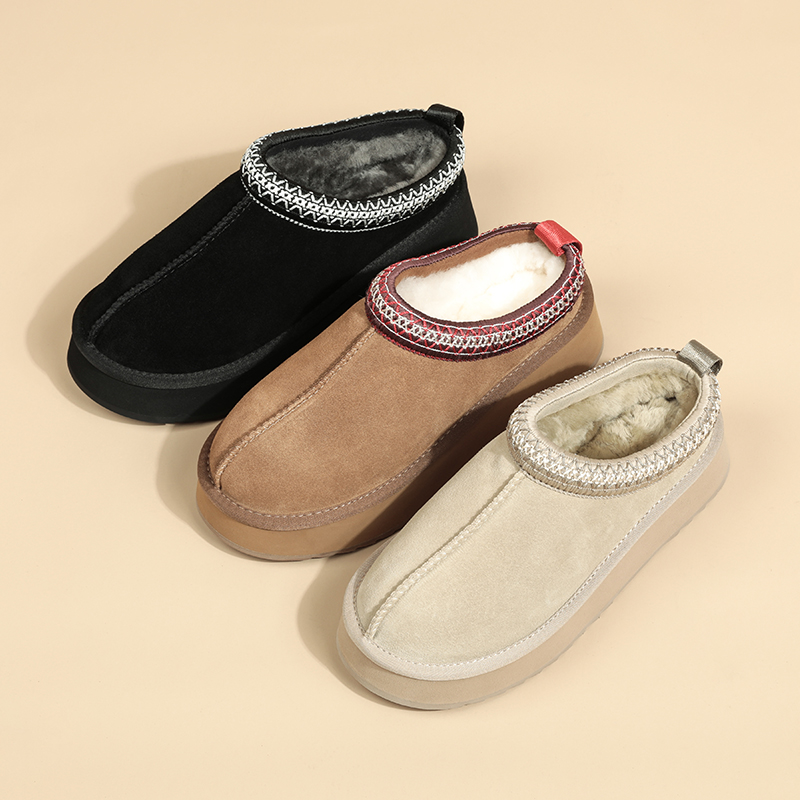 韦恩Wayneflex澳洲进口羊皮毛一体冬季雪地靴防滑拖鞋6221