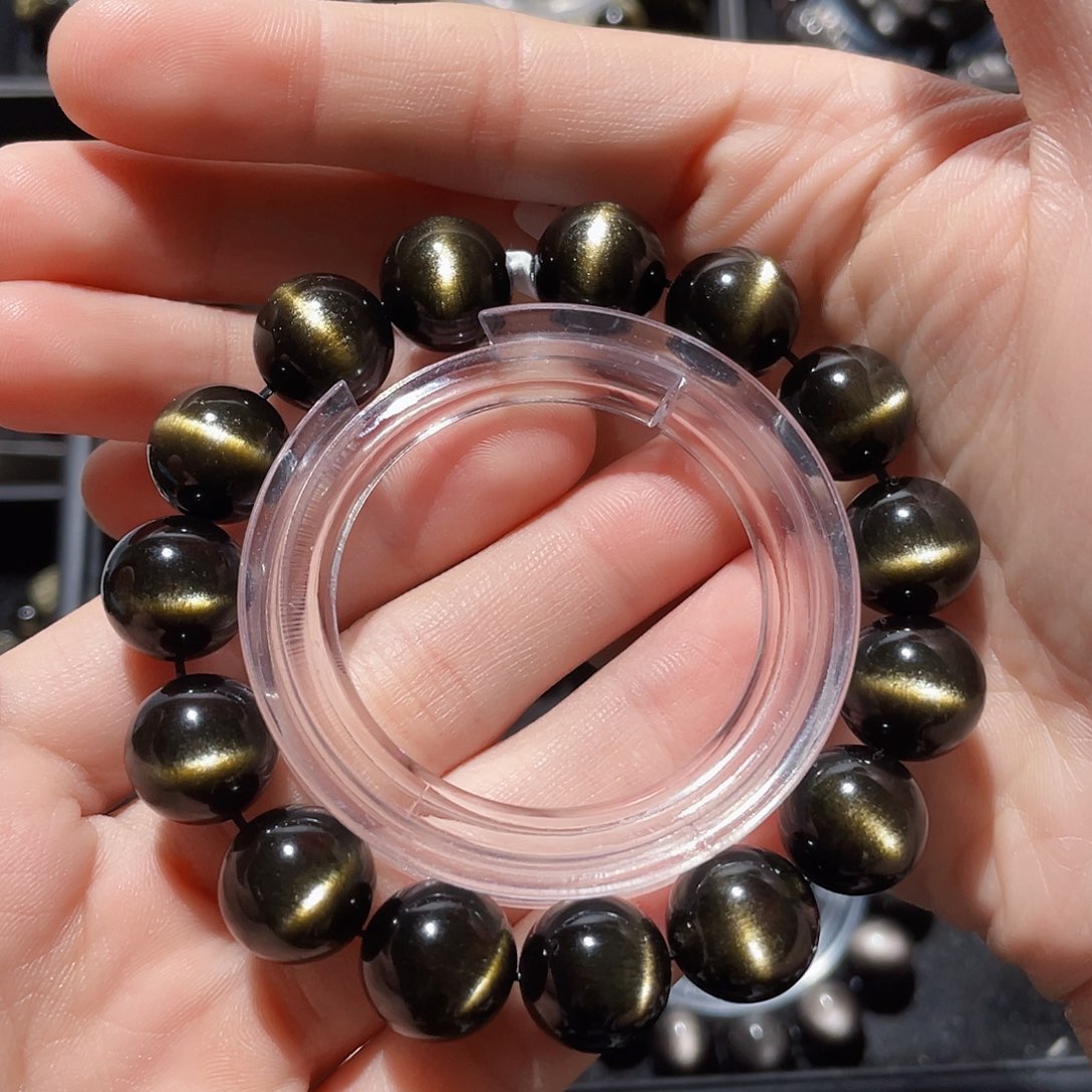 黑曜岩手链未镶嵌哒****哒