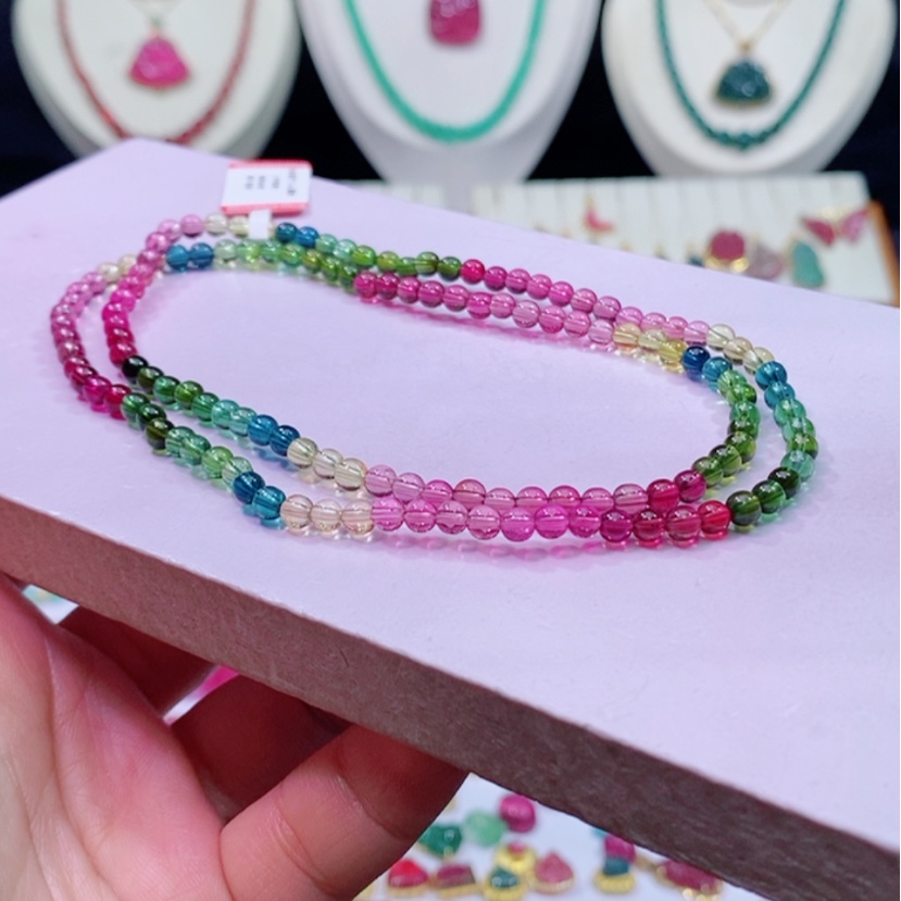 【闪购商品】碧玺碧玺m未镶嵌彩虹手链