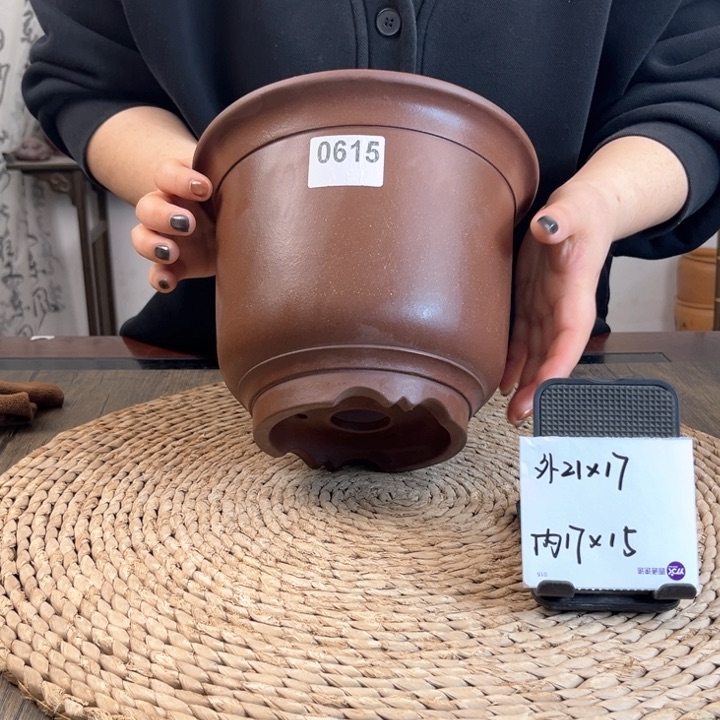 紫砂花盆特价福利紫玉金砂素面金钟0615