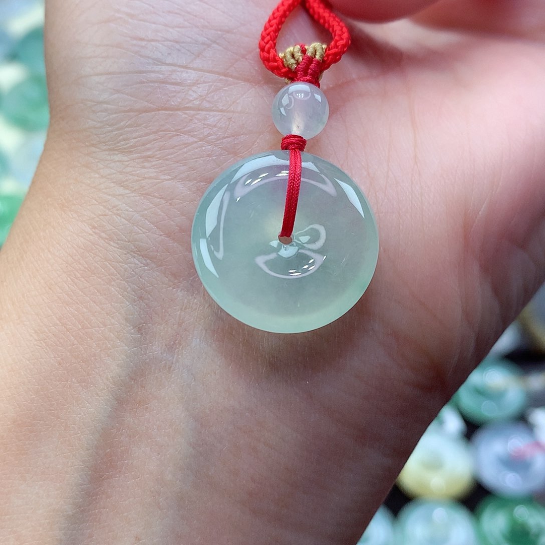 翡翠颈饰未镶嵌20尺寸19.4-5.9