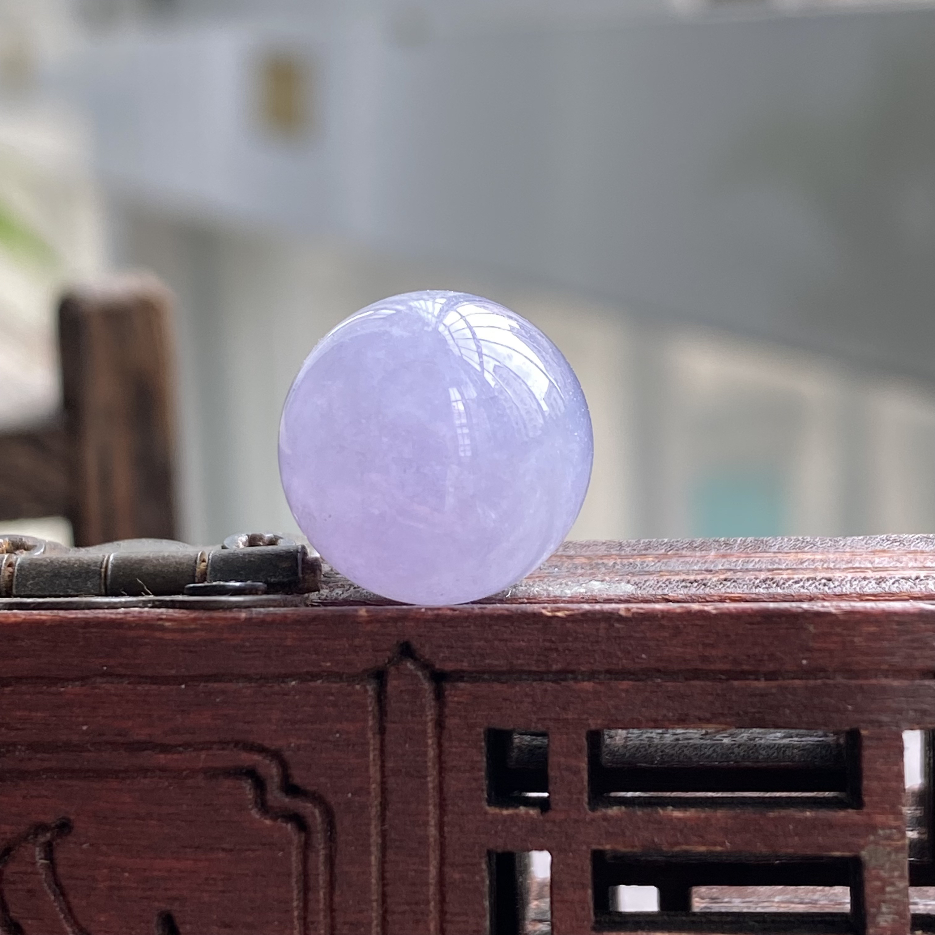 缅甸翡翠圆珠散珠12.7满浓紫波珠 见光不失色种老种水好无纹裂