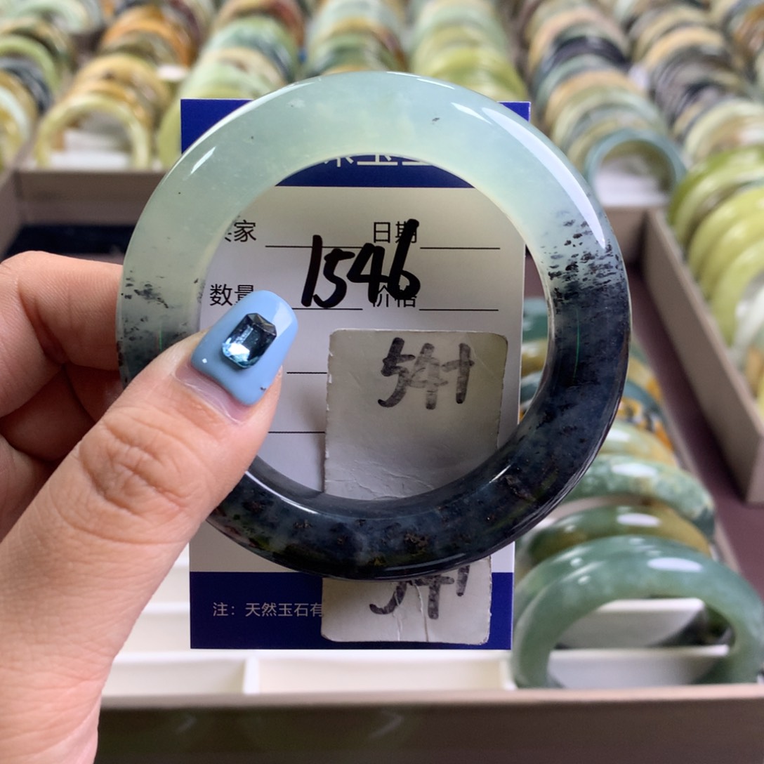 蛇纹石玉未镶嵌手镯1546