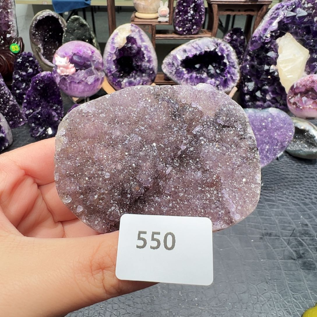 未镶嵌紫晶珠宝半成品