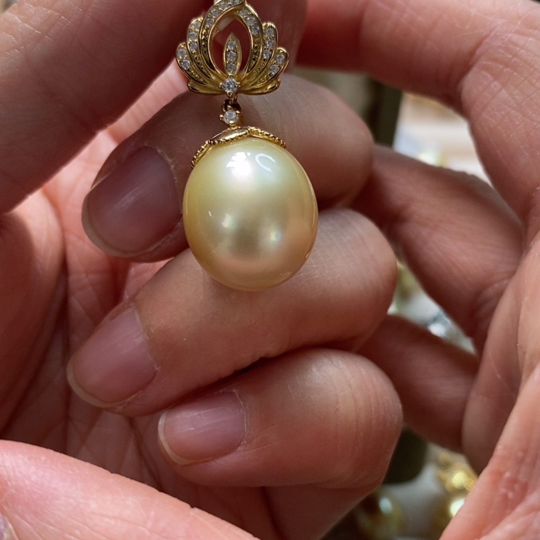 海水珍珠颈饰银S925镶嵌