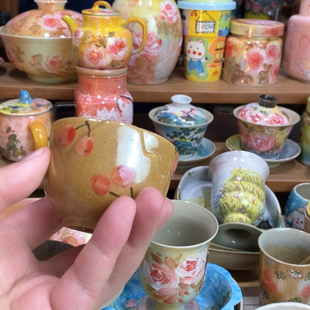 瓷片新年福利手绘陶瓷