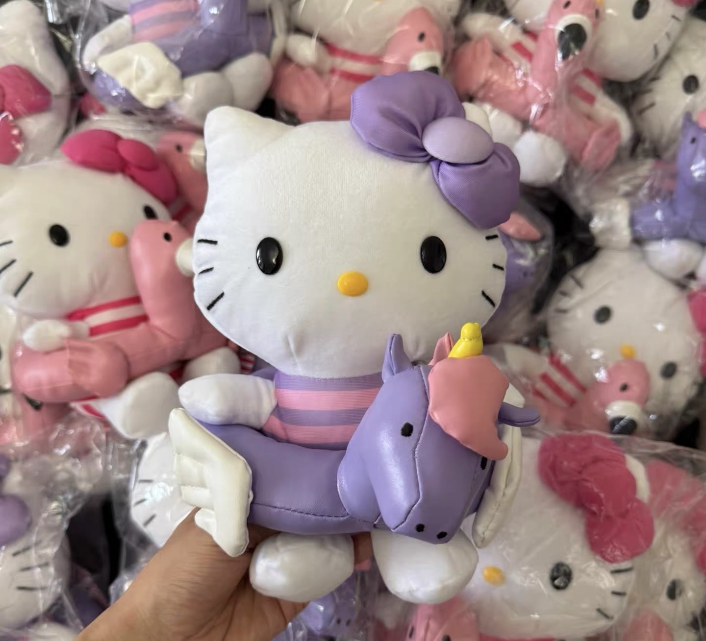 紫色独角兽泳圈KT玩偶挂件