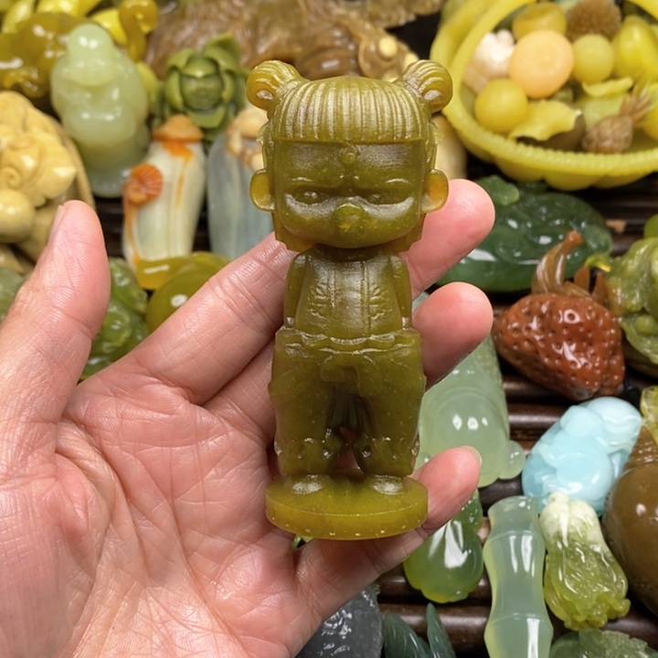 蛇纹石玉手把未镶嵌