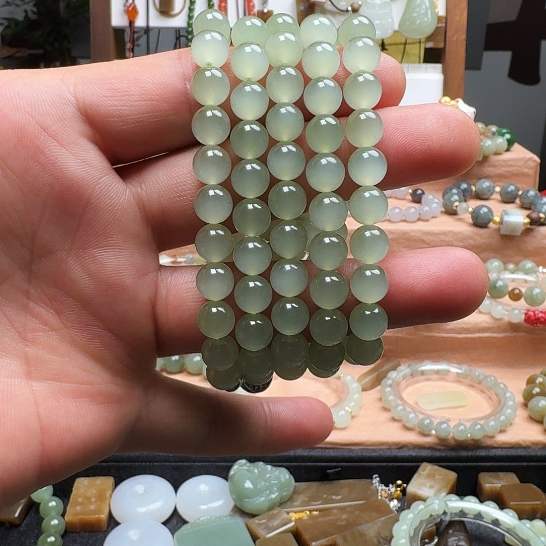 和田玉未镶嵌手链