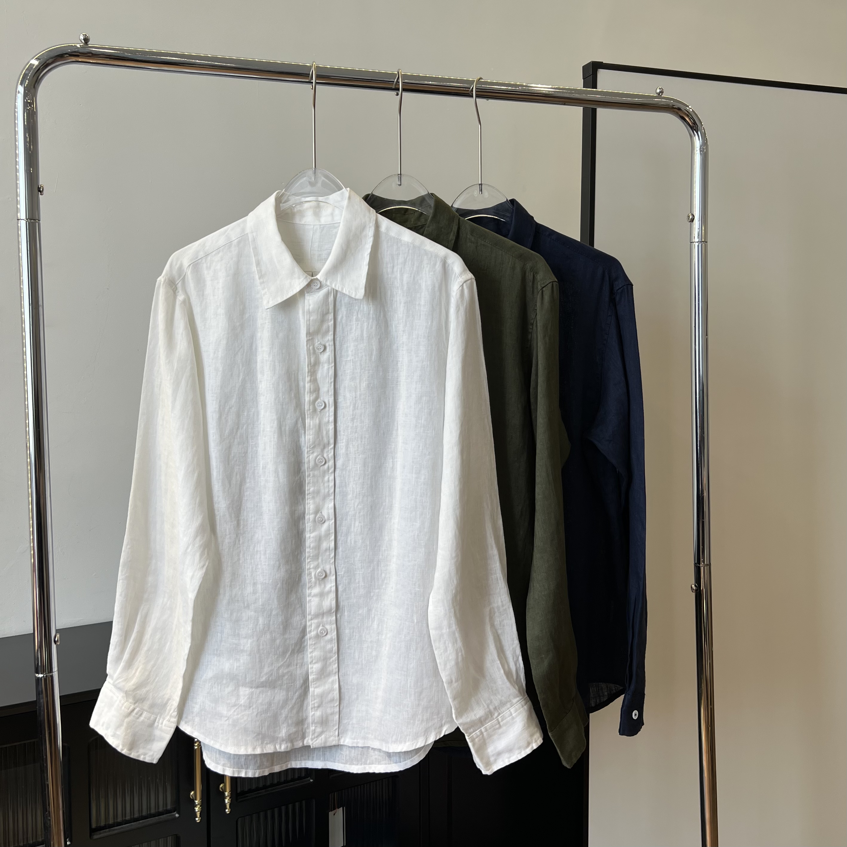 【柳条儿】领口改良版盐系轻熟高级感气质亚麻长袖衬衫