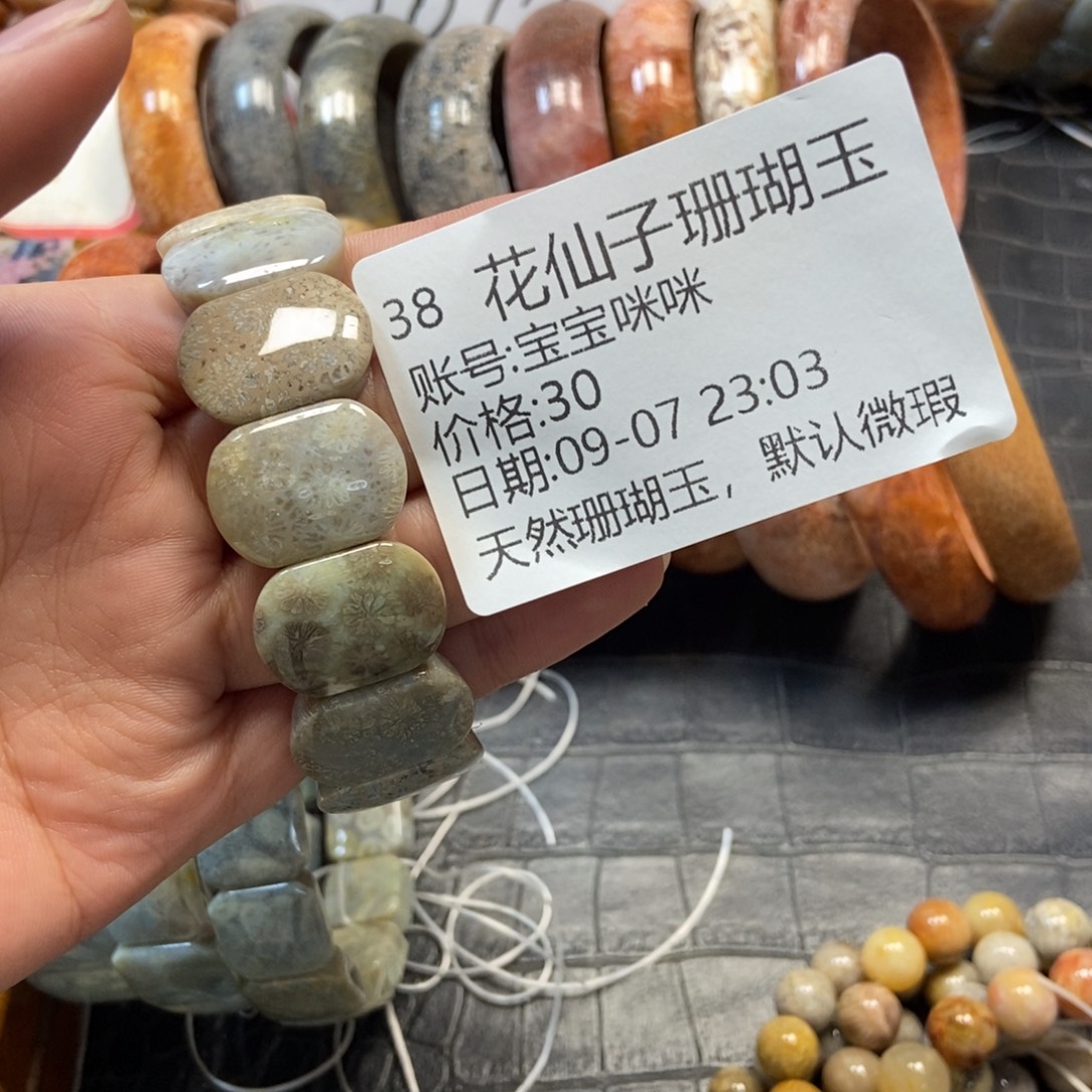 宝***咪未镶嵌硅化珊瑚（珊瑚玉）珠宝半成品38