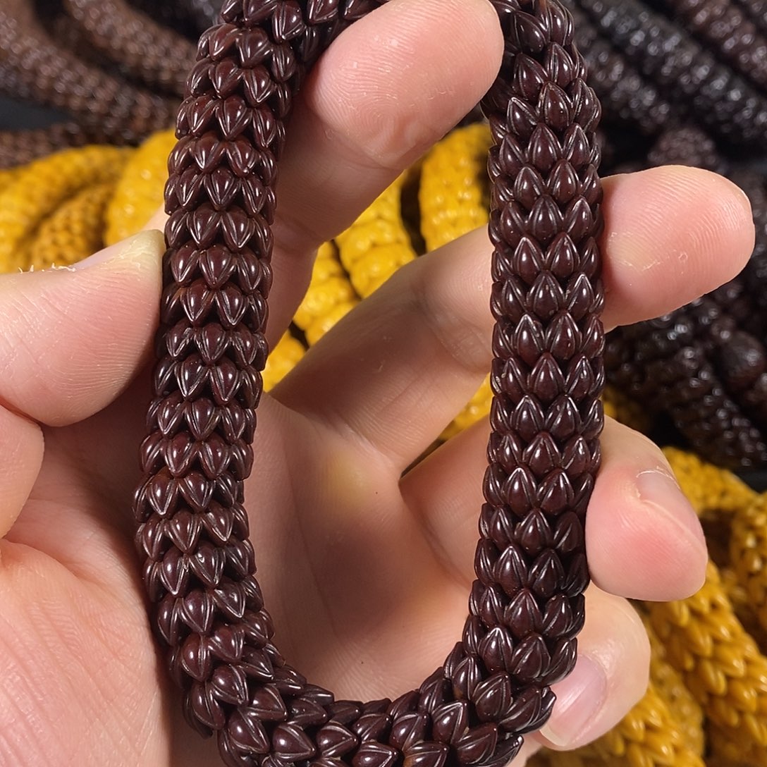 紫金鼠手串包浆莲花14