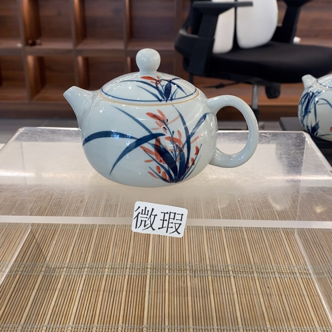 釉下彩老陶泥手工绘制