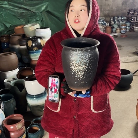 口20高26瑕疵盆子 