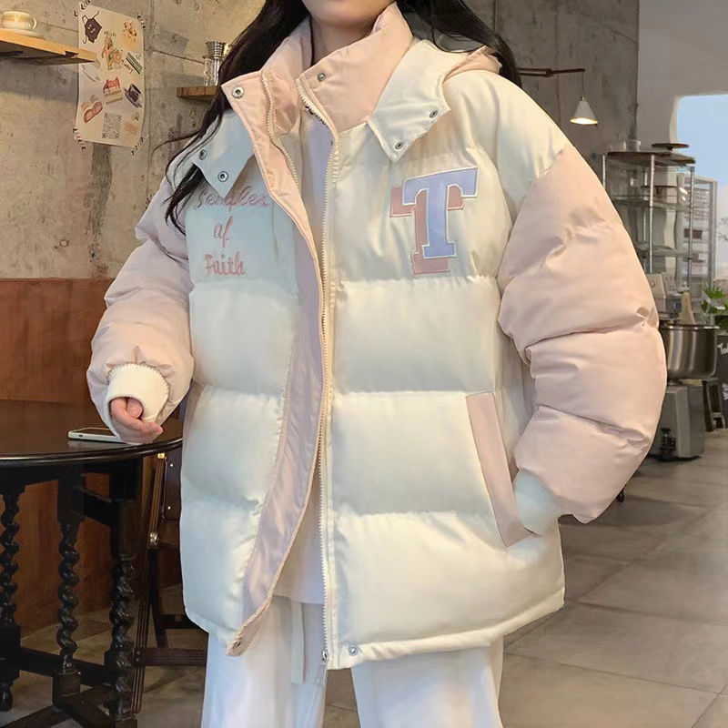 棉服少女冬装韩板新款初中高中学生加厚保暖棉袄面包棉衣外套