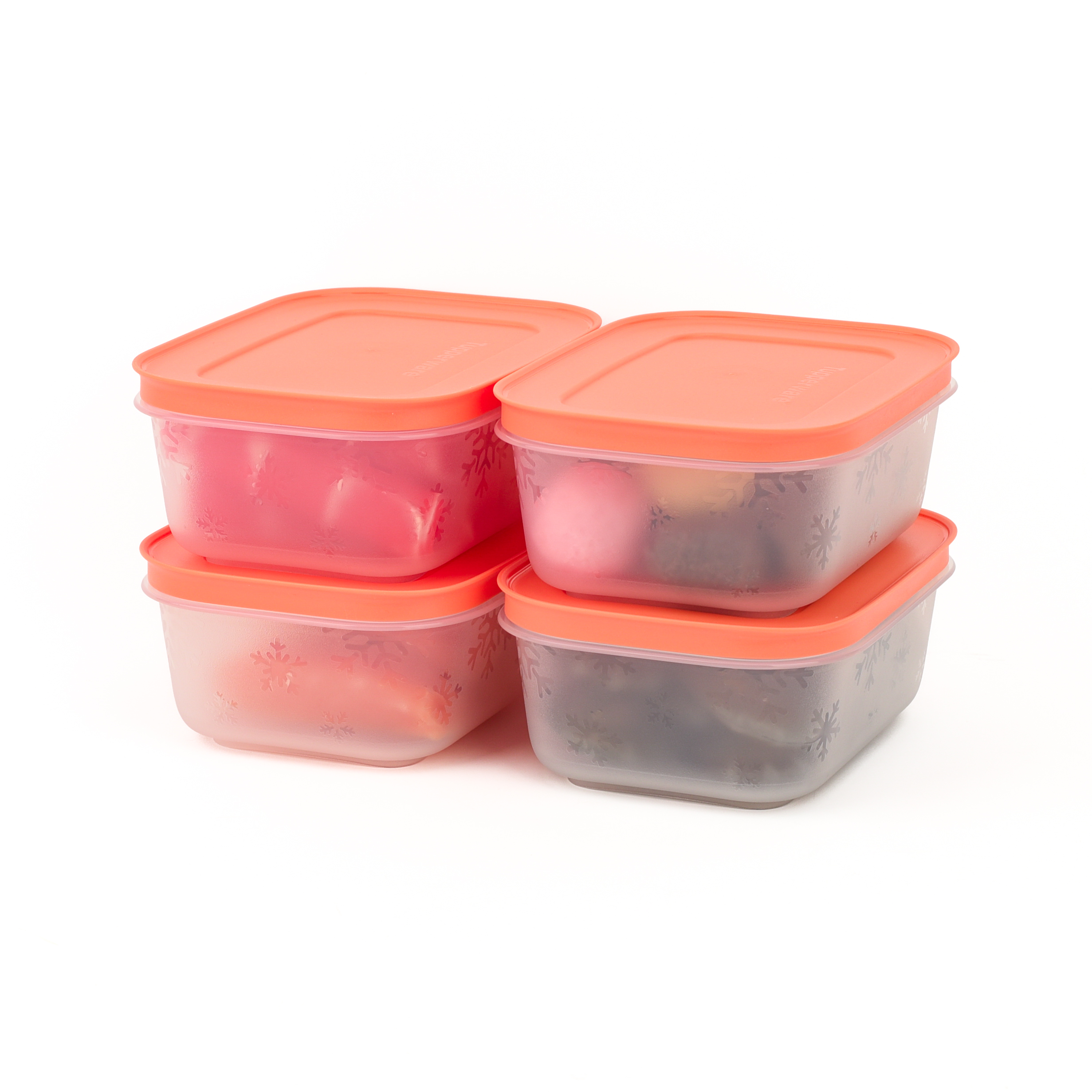 特百惠 0.45L雪影新冷冻保鲜盒 防尘防潮密封收纳盒