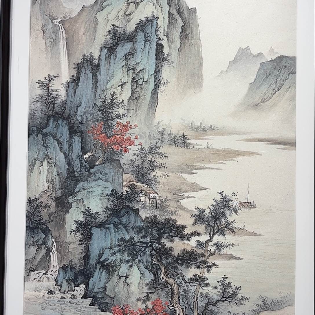 派***星国画霍新姣青山胜境