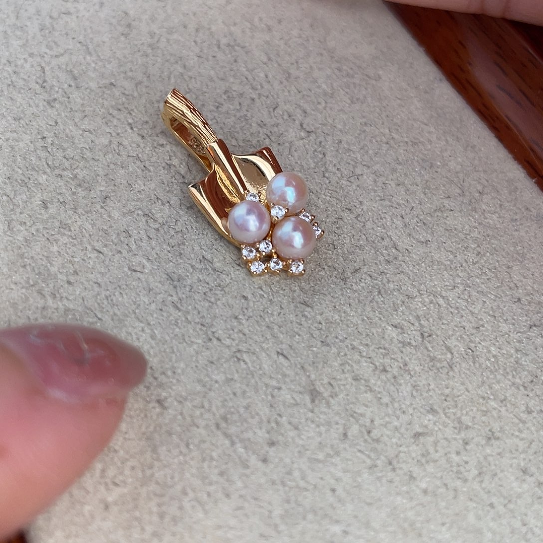 海水珍珠银S925镶嵌颈饰