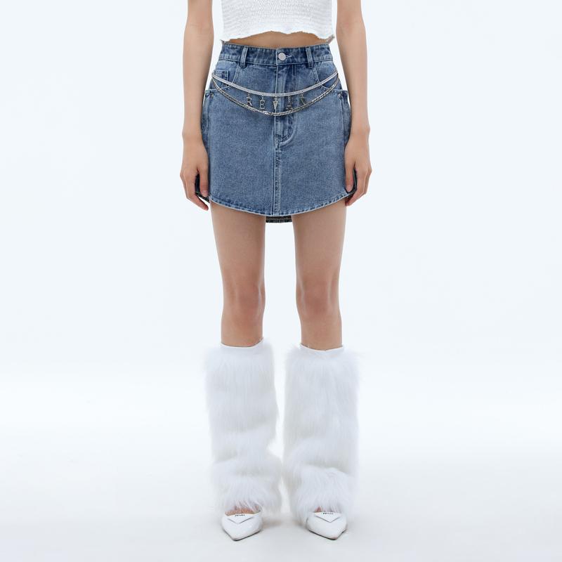 REVAN芮范高腰牛仔短裙RU71502328